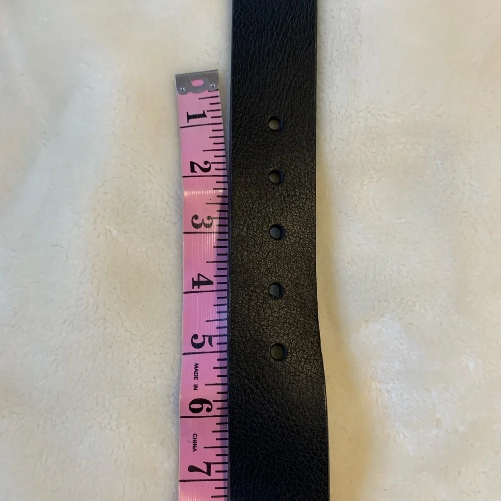 MICHAEL KORS black Genuine leather ladies belt withMK monogram Size Med NWOT